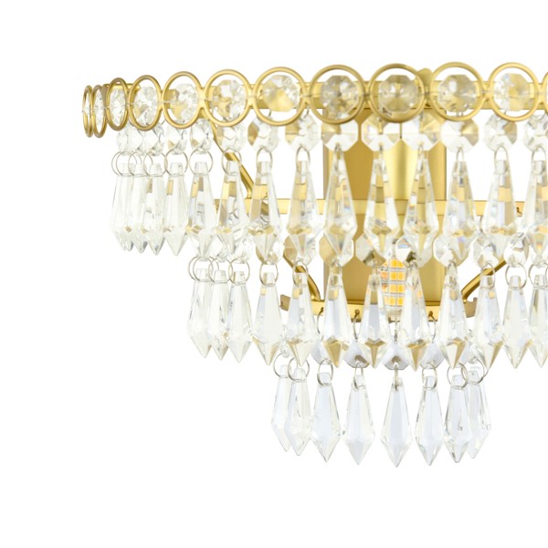 (image for) Laura Ashley Enid Wall Light Faceted Glass and Matt Antique Brass